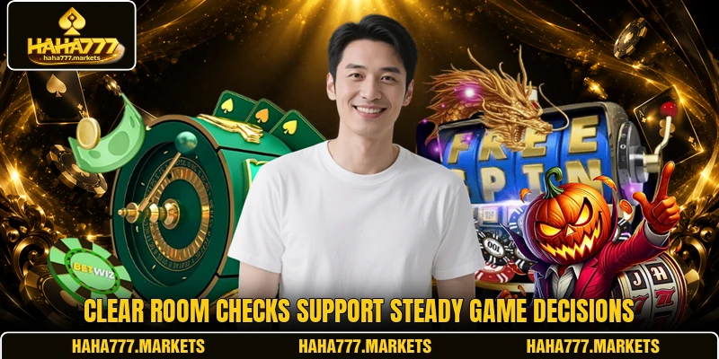 Clear room checks support steady game decisions