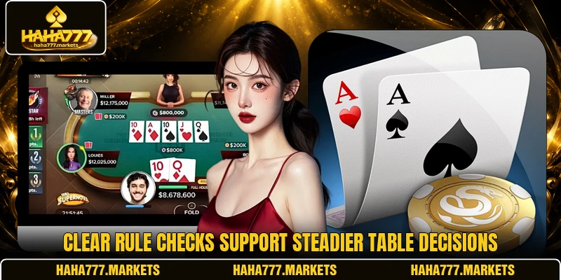 Clear rule checks support steadier table decisions