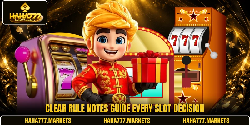 Clear rule notes guide every slot decision