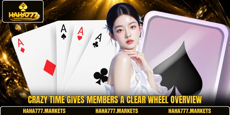 Crazy Time gives members a clear wheel overview