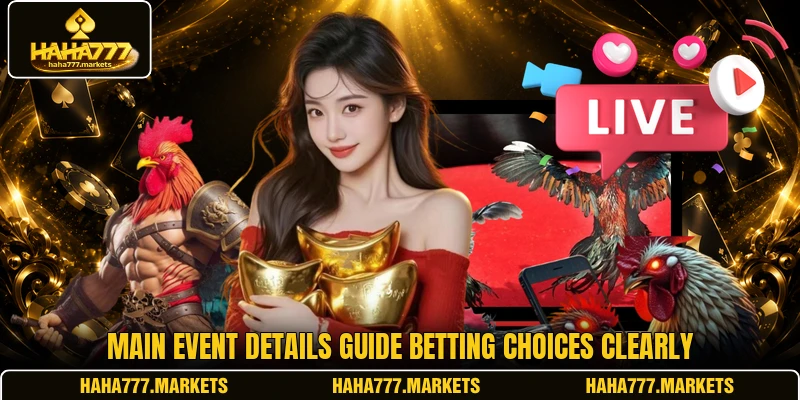 Main event details guide betting choices clearly