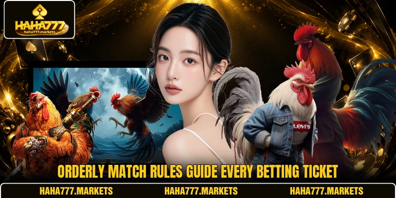Orderly match rules guide every betting ticket