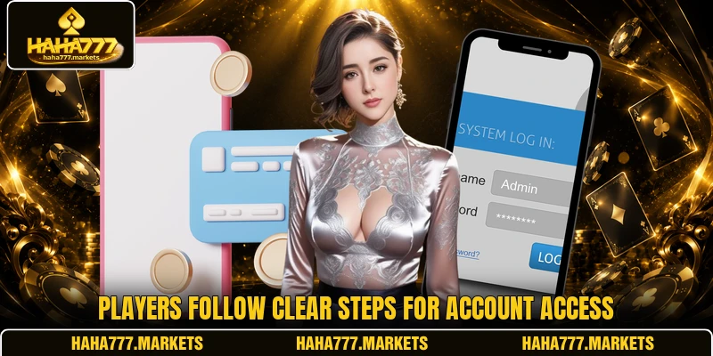 Players follow clear steps for account access