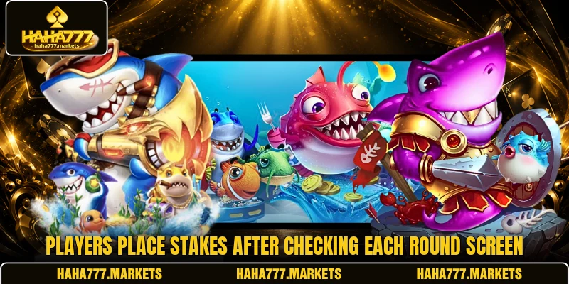 Players place stakes after checking each round screen Players place stakes after checking each round screen