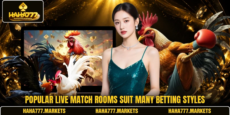 Popular live match rooms suit many betting styles