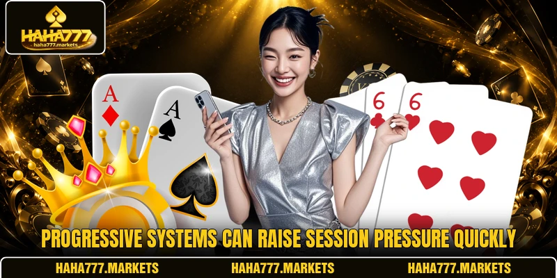 Progressive systems can raise session pressure quickly