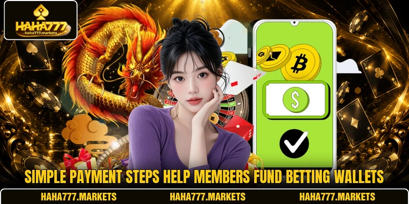 Simple payment steps help members fund betting wallets