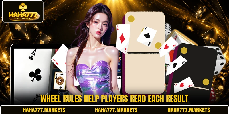 Wheel rules help players read each result